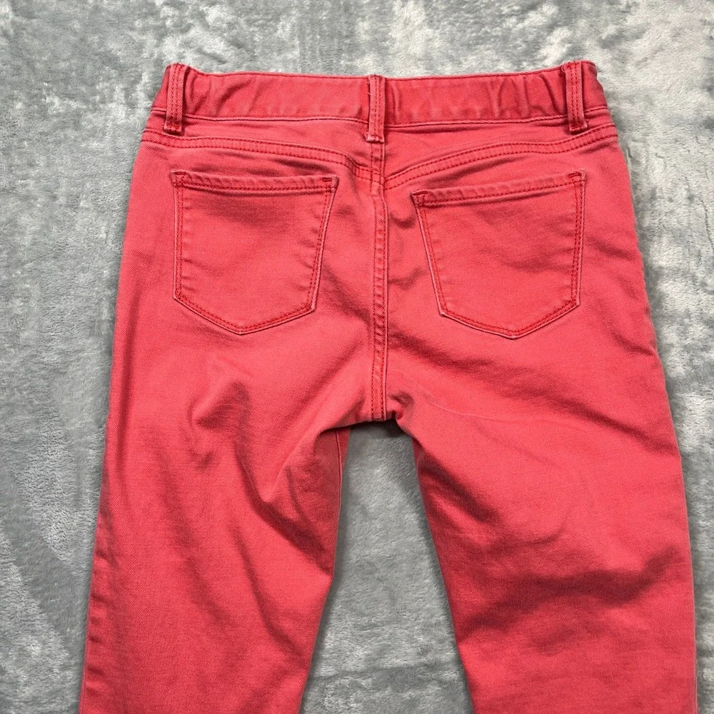 Gap Kids Super Skinny Jeans Kids Coral Red Adjustable Waist 12 Regular - Picture 9 of 16